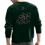 Alota Note$ Blk Lettermark/Wordmark + Icon/Monogram Unisex Crewneck Sweatshirt - forest green