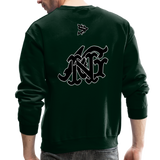 Alota Note$ Blk Lettermark/Wordmark + Icon/Monogram Unisex Crewneck Sweatshirt - forest green