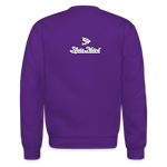 Alota Note$ Garmentry Monogram/Wordmark + Icon/Wordmark Scripted Sleeve Unisex Crewneck Sweatshirt - purple