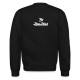 Alota Note$ Garmentry Monogram/Wordmark + Icon/Wordmark Scripted Sleeve Unisex Crewneck Sweatshirt - black