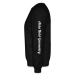 Alota Note$ Garmentry Monogram/Wordmark + Icon/Wordmark Scripted Sleeve Unisex Crewneck Sweatshirt - black