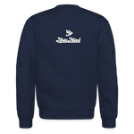 Alota Note$ Garmentry Monogram/Wordmark + Icon/Wordmark Scripted Sleeve Unisex Crewneck Sweatshirt - navy