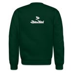 Alota Note$ Garmentry Monogram/Wordmark + Icon/Wordmark Scripted Sleeve Unisex Crewneck Sweatshirt - forest green