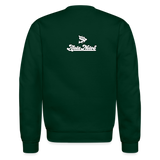 Alota Note$ Garmentry Monogram/Wordmark + Icon/Wordmark Scripted Sleeve Unisex Crewneck Sweatshirt - forest green