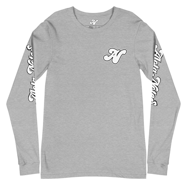 Alota Note$ Lettermark Left Chest Unisex Long Sleeve Tee - Bella + Canvas 3501