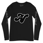 Alota Note$ Black Lettermark Unisex Long Sleeve Tee