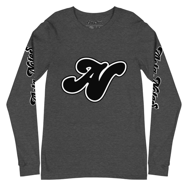 Alota Note$ Black Lettermark Unisex Long Sleeve Tee