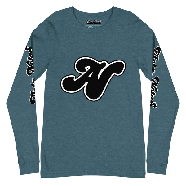 Alota Note$ Black Lettermark Unisex Long Sleeve Tee