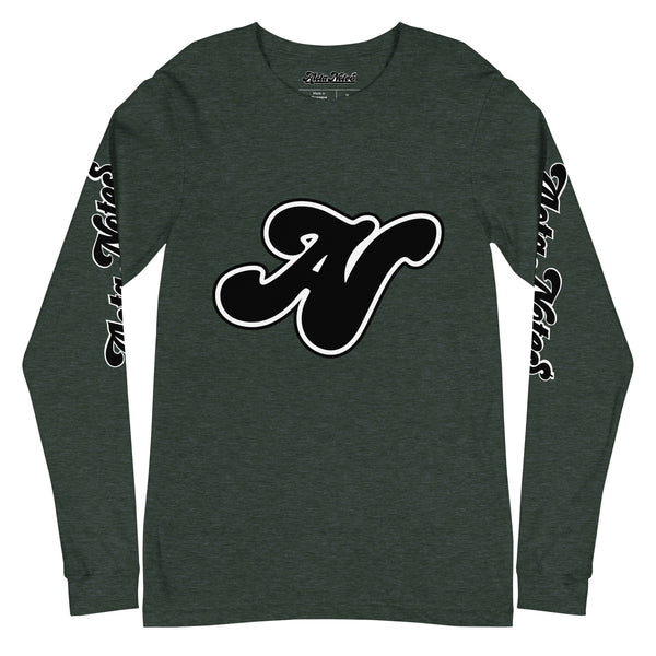 Alota Note$ Black Lettermark Unisex Long Sleeve Tee