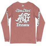 Alota Note$ Lettermark Left Chest Unisex Long Sleeve Tee - Bella + Canvas 3501