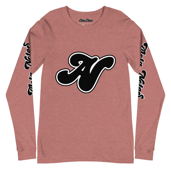 Alota Note$ Black Lettermark Unisex Long Sleeve Tee