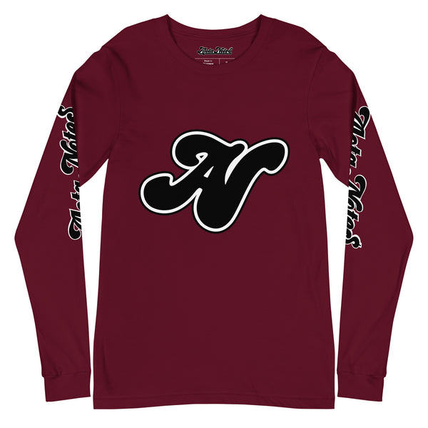 Alota Note$ Black Lettermark Unisex Long Sleeve Tee