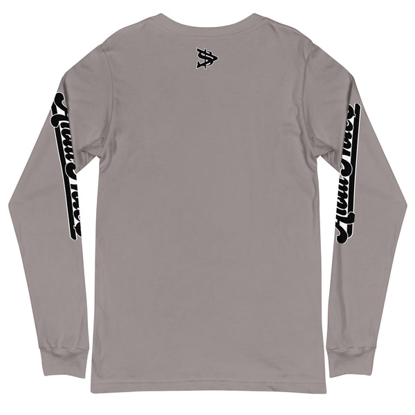 Alota Note$ Black Lettermark Unisex Long Sleeve Tee