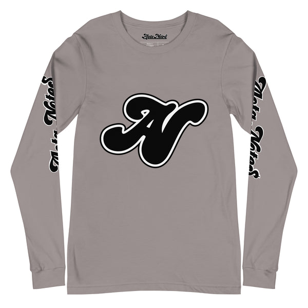 Alota Note$ Black Lettermark Unisex Long Sleeve Tee