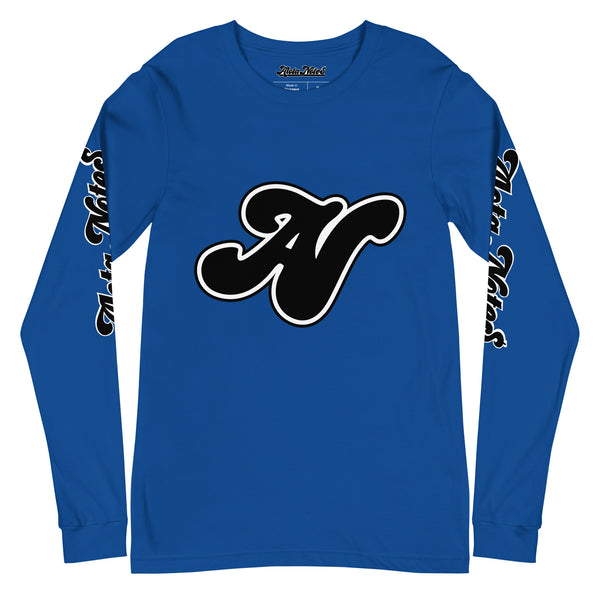 Alota Note$ Black Lettermark Unisex Long Sleeve Tee