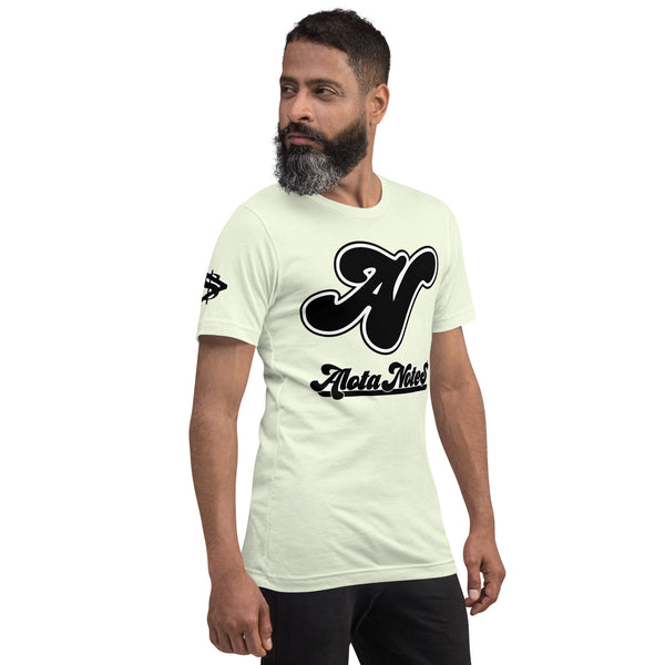 Alota Note$ Lettermark + Wordmark Short-Sleeve Unisex T-Shirt Bella + Canvas 3001