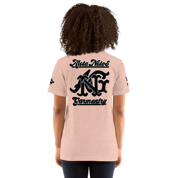 Alota Note$ Lettermark + Wordmark Short-Sleeve Unisex T-Shirt Bella + Canvas 3001