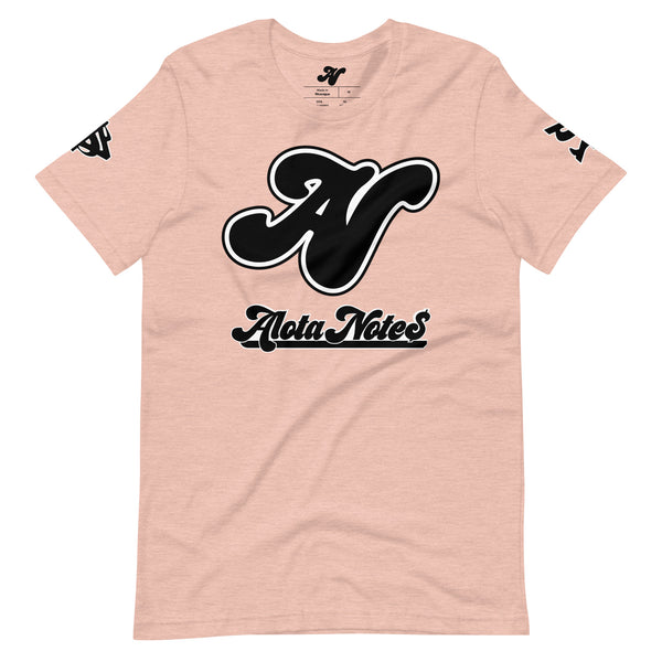 Alota Note$ Lettermark + Wordmark Short-Sleeve Unisex T-Shirt Bella + Canvas 3001