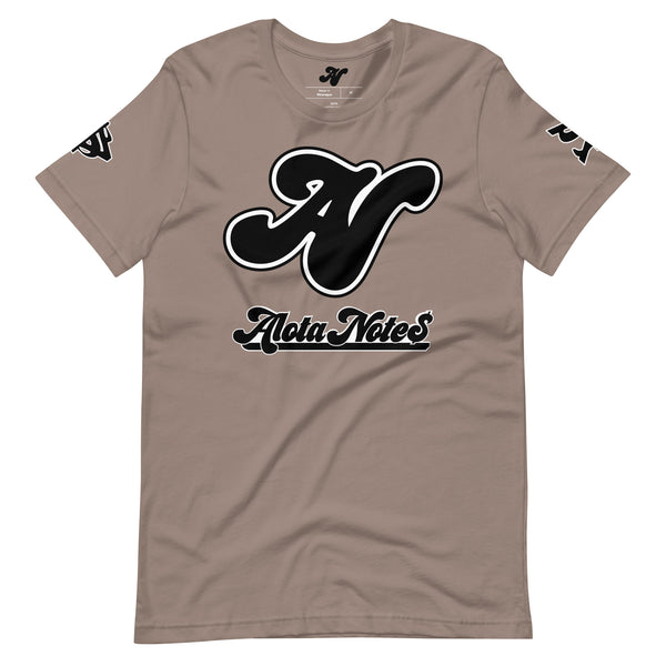 Alota Note$ Lettermark + Wordmark Short-Sleeve Unisex T-Shirt Bella + Canvas 3001