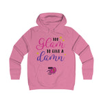 On Fleek Clothing 'Too Glam Go Give A Damn' Girlie College Hoodie