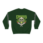 Creamery Deliveries 'Cannabis Skull & Burning Spliffs' Unisex Heavy Blend™ Crewneck Sweatshirt