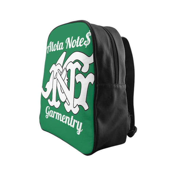 Alota Note$ Garmentry Monogram Everyday Backpack-Kelly Green