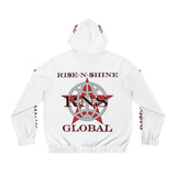 RNS Global Men's Full-Zip Hoodie (AOP) - White