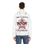 RNS Global Men's Full-Zip Hoodie (AOP) - White