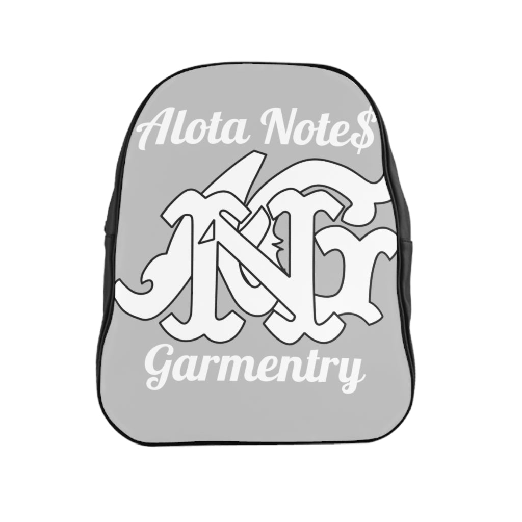 Alota Note$ Garmentry Monogram Everyday Backpack- Light Grey