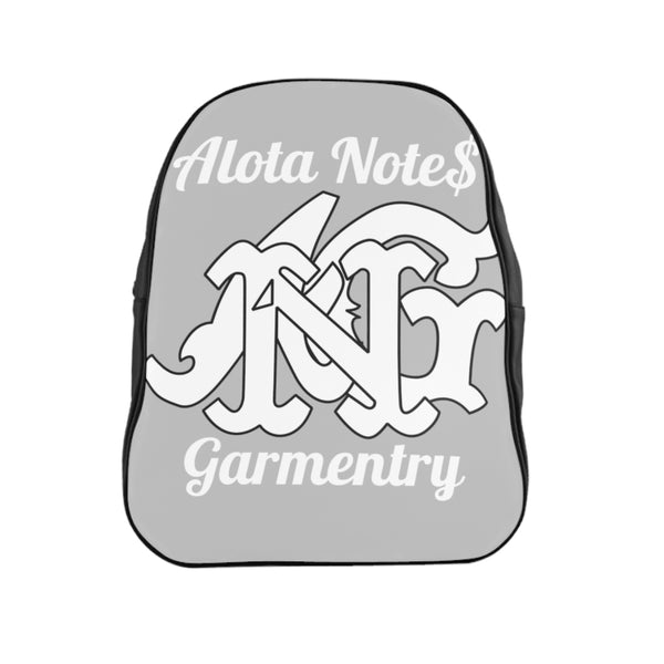 Alota Note$ Garmentry Monogram Everyday Backpack- Light Grey