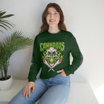 Creamery Deliveries 'Cannabis Skull & Burning Spliffs' Unisex Heavy Blend™ Crewneck Sweatshirt