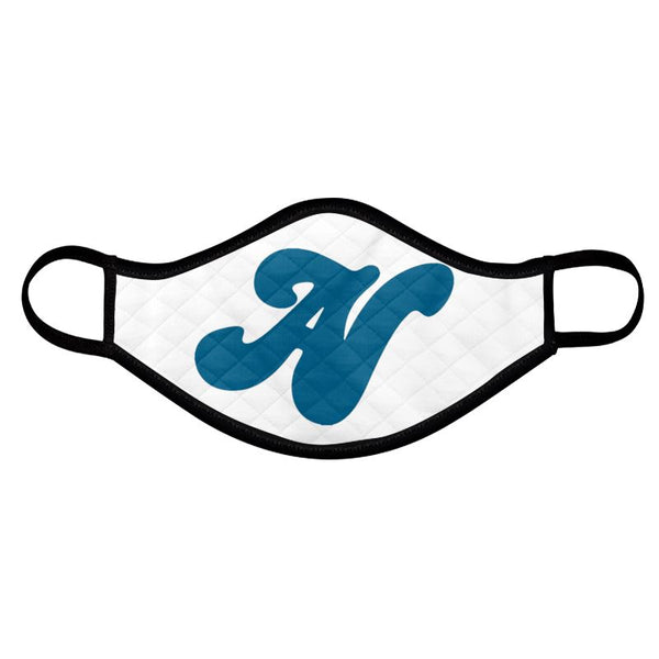 Alota Note$ Lettermark/Monogram Facemask 2PK - White/Blue/Grey/Teal