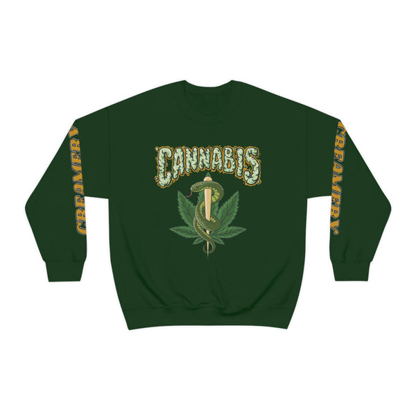 Creamery Deliveries 'Cannabis Snaked Spiff' Unisex Heavy Blend™ Crewneck Sweatshirt