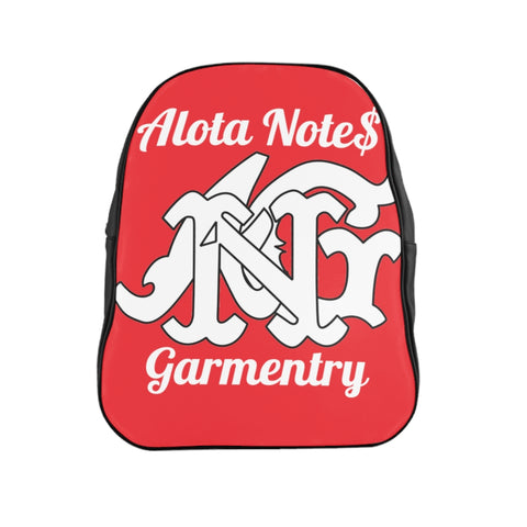 Alota Note$ Garmentry Monogram Everyday Backpack-Fire Red