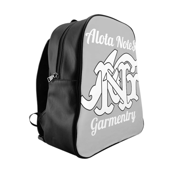 Alota Note$ Garmentry Monogram Everyday Backpack- Light Grey