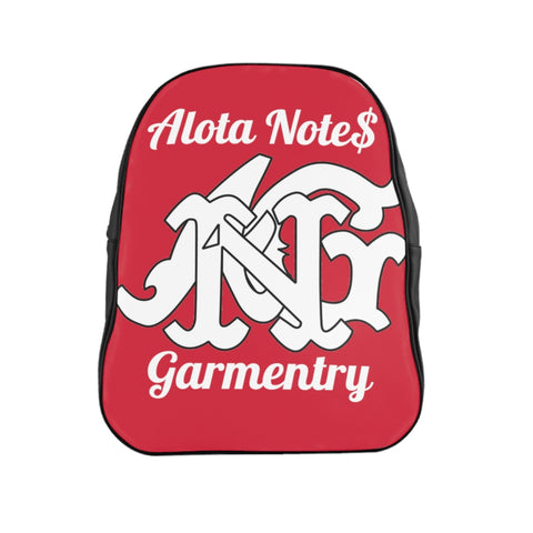 Alota Note$ Garmentry Monogram Everyday Backpack-Deep Red