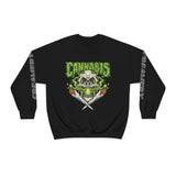 Creamery Deliveries 'Cannabis Skull & Burning Spliffs' Unisex Heavy Blend™ Crewneck Sweatshirt