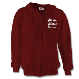 Alota Note$ Retro Wordmark Zip Hoodie