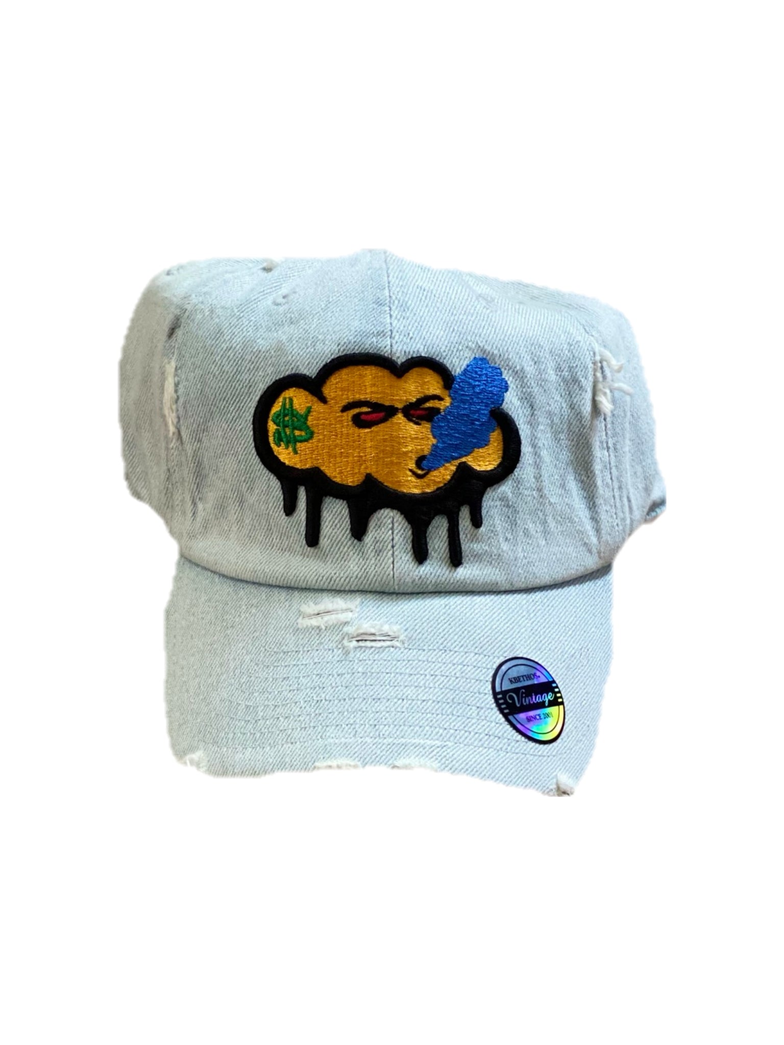 Cloud Gang Logo Denim Dad Hats