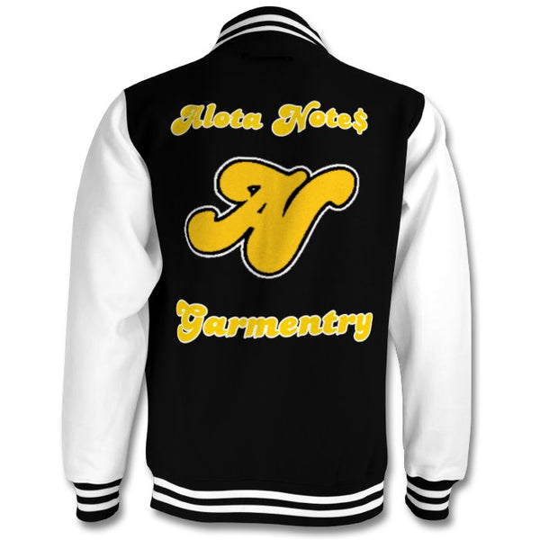 Alota Note$ Lettermark 2tone Bomber Back