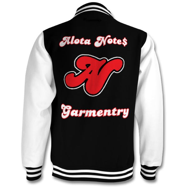 Alota Note$ Lettermark 2tone Bomber Back