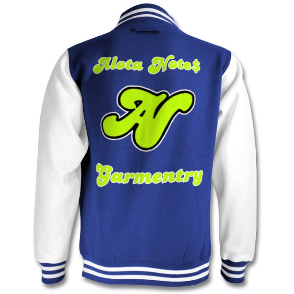 Alota Note$ Lettermark 2tone Bomber Back