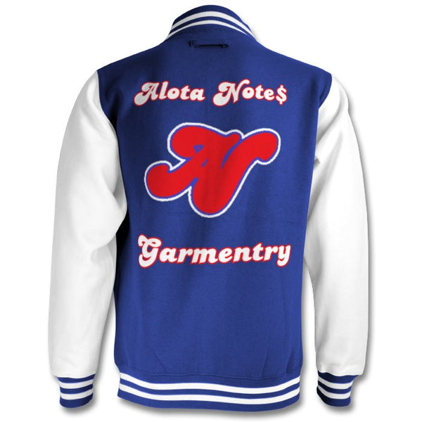 Alota Note$ Lettermark 2tone Bomber Back