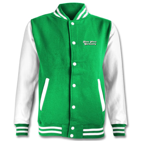 Alota Note$ Retro Wordmark 2Tone Varsity Jacket