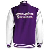 Alota Note$ Retro Wordmark 2Tone Varsity Jacket