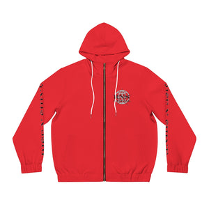 RNS Global Men's Full-Zip Hoodie (AOP) - Red