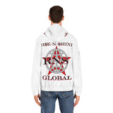 RNS Global Men's Full-Zip Hoodie (AOP) - White