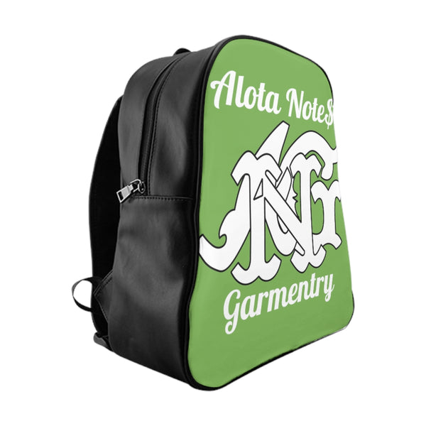 Alota Note$ Garmentry Monogram Everyday Backpack-Lime Green