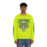 Creamery Deliveries 'Cannabis Skull & Burning Spliffs' Unisex Heavy Blend™ Crewneck Sweatshirt