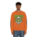 Creamery Deliveries 'Cannabis Skull & Burning Spliffs' Unisex Heavy Blend™ Crewneck Sweatshirt